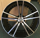 20" VELOCITY VW20R-M Wheel 🌟 20X8.5 +35 5X112 🌟 C.B 66.6 Black & Machined Rim **WITH RIVETS**